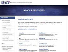 Tablet Screenshot of faststats.naaccr.org